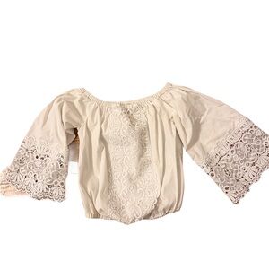 Express Cream Lace Blouse